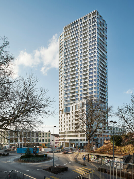 Bäre Tower / Burkard Meyer Architekten - Exterior Photography, Cityscape, Facade, Windows