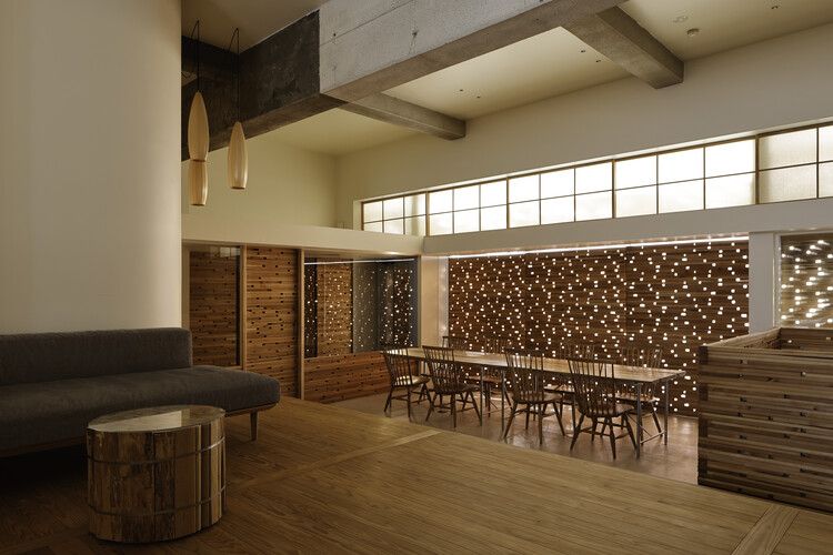 Cup of Tea Ensemble Hotel / Kraft Architects - Interior Photography, Dining room, Table, Chair, Brick